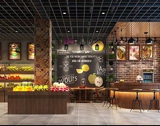 工业LOFT水果店3D模型下载