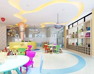 现代幼儿园3D模型下载