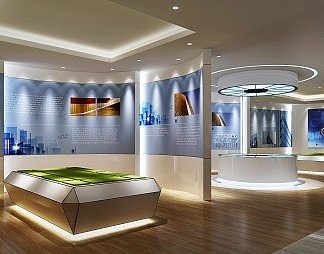 现代展厅3D模型下载