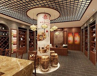 中式店面3D模型下载
