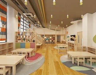 现代幼儿园3D模型下载