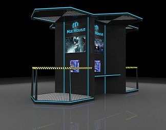 现代展示台3D模型下载
