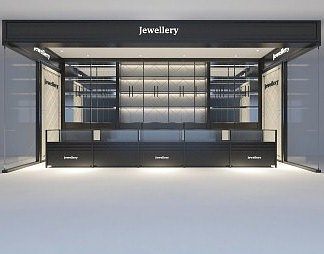现代店面3D模型下载