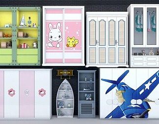 现代衣柜3D模型下载