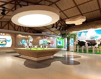 现代展厅3D模型下载