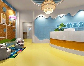 现代幼儿园3D模型下载