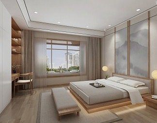 日韩卧室3D模型下载