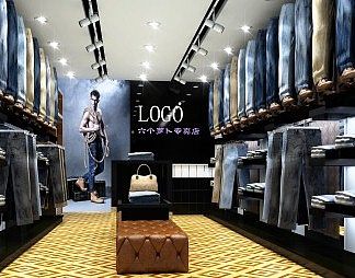 现代服装店3D模型下载