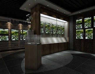 新中式展厅3D模型下载