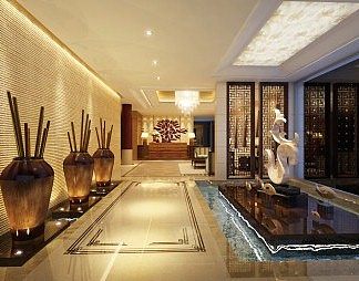 新中式走廊3D模型下载