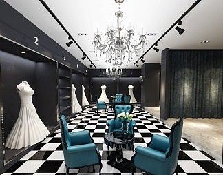 简欧婚纱店3D模型下载