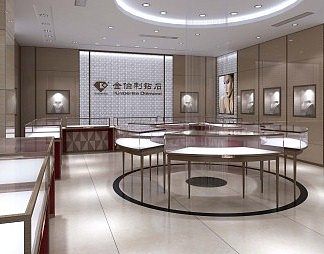 现代店面3D模型下载