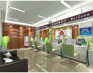 现代银行3D模型下载