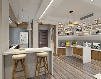 北欧厨房3D模型下载