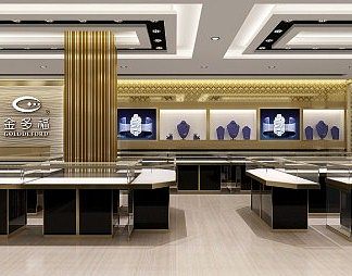 现代珠宝店3D模型下载