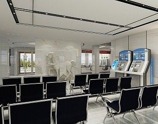 现代大厅3D模型下载