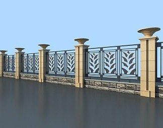 简欧围栏3D模型下载