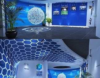 现代展厅3D模型下载