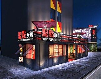 工业LOFT门头3D模型下载