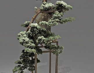 中式花几3D模型下载