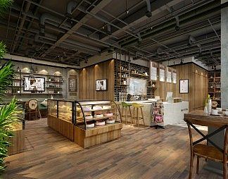 工业LOFT蛋糕店3D模型下载