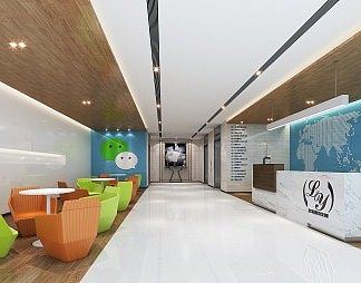 现代大厅3D模型下载