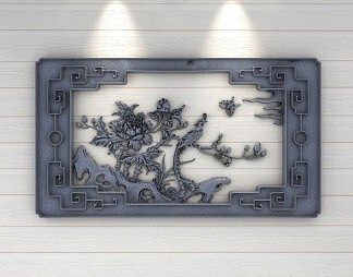 中式浮雕3D模型下载