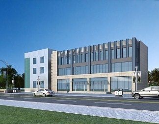 现代办公楼3D模型下载