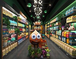 现代超市3D模型下载