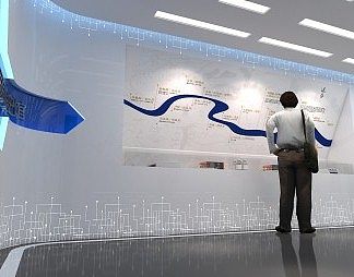 现代展厅3D模型下载