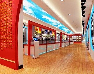 现代展厅3D模型下载