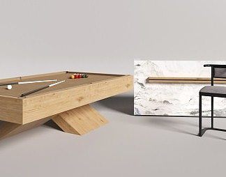现代台球桌3D模型下载