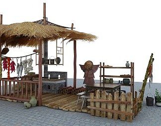 中式古建3D模型下载