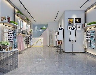 现代女装店3D模型下载