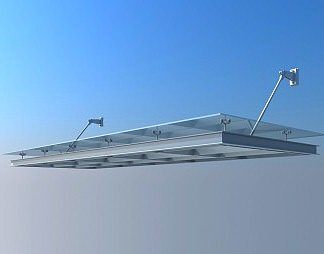 现代雨棚3D模型下载