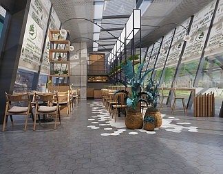 混搭咖啡店3D模型下载