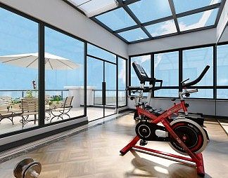 现代阳光房3D模型下载