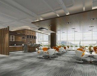 现代休闲区3D模型下载