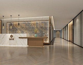 现代前台3D模型下载