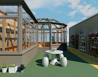欧式阳台3D模型下载