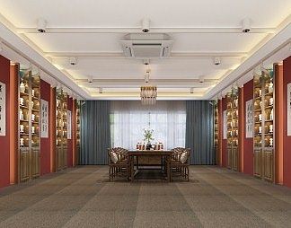 新中式酒庄3D模型下载