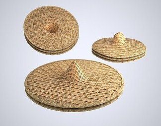 中式斗笠3D模型下载