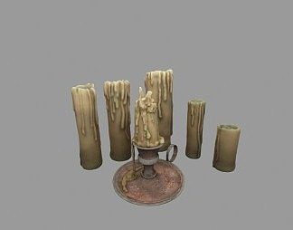 欧式蜡烛3D模型下载