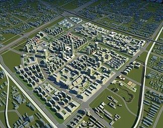现代鸟瞰图3D模型下载