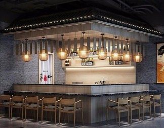 日韩餐厅3D模型下载