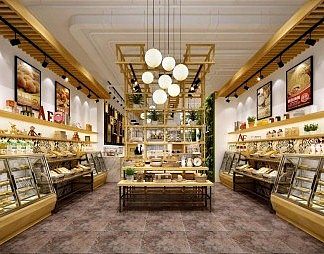 现代蛋糕店3D模型下载