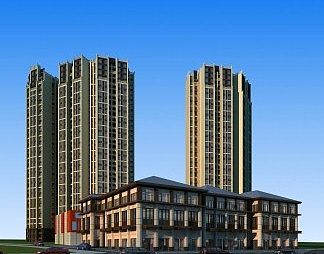简欧商业楼3D模型下载