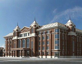 欧式学校3D模型下载