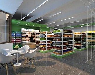 现代便利店3D模型下载