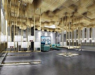 后现代眼镜店3D模型下载